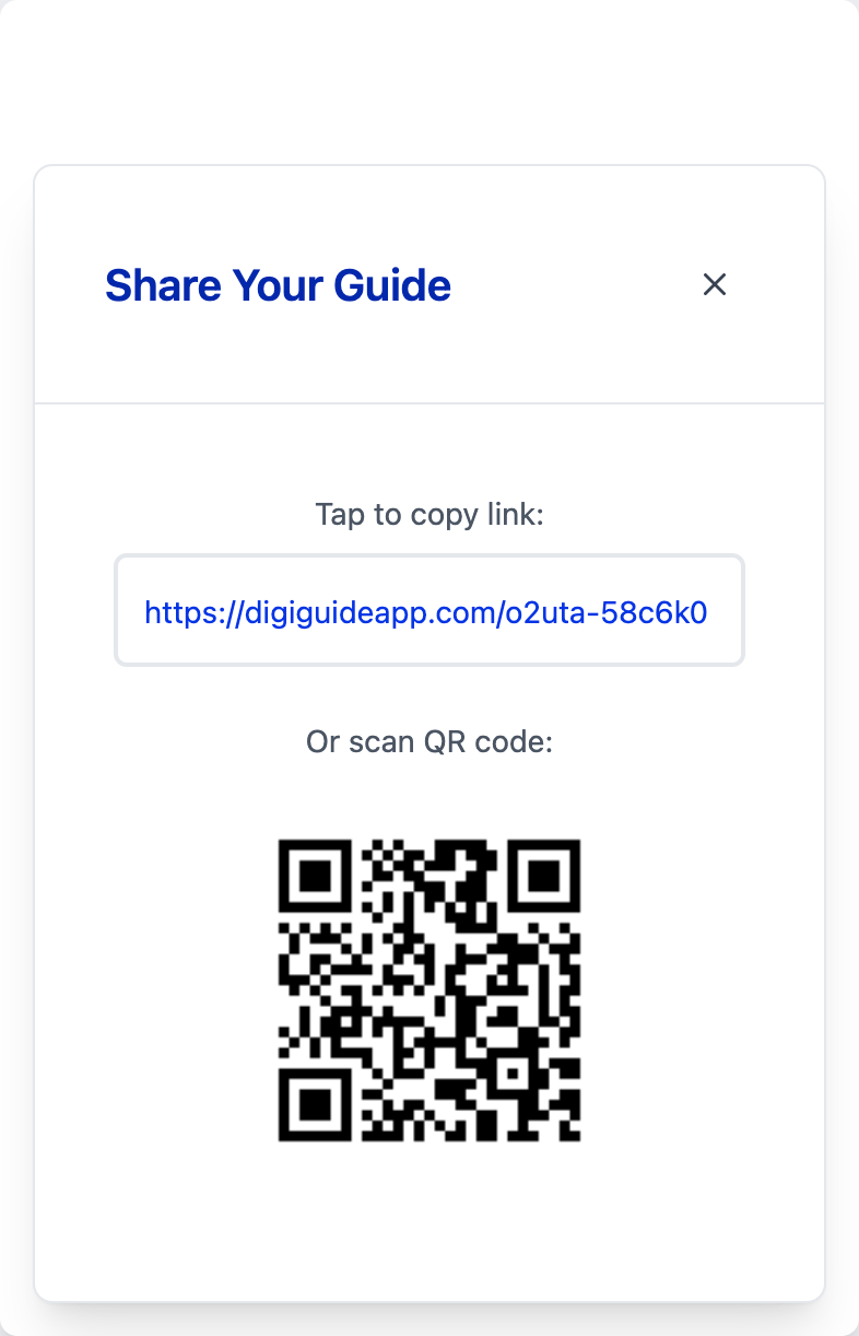 Shareable QR Code: Easy Guest Access to Your Digital Guidebook